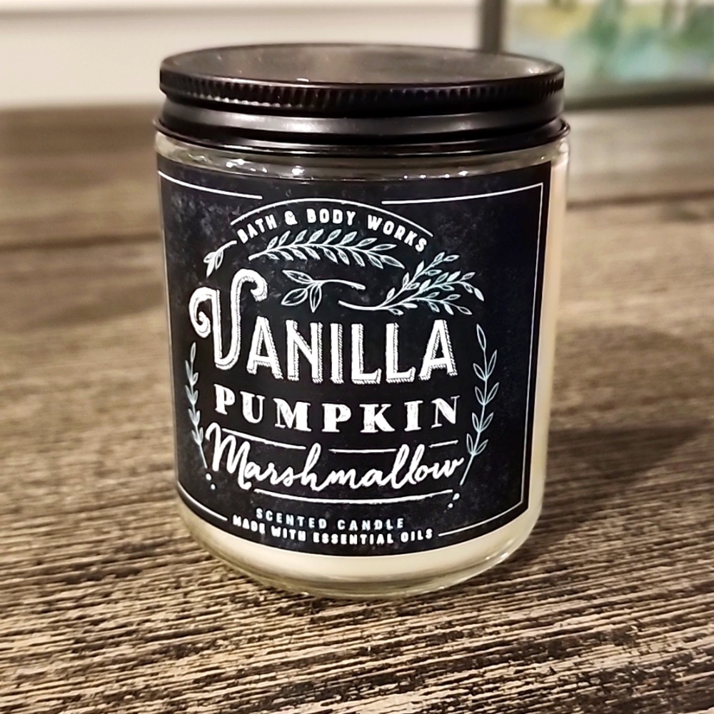 🌟NWT🌟 BBW Vanilla Pumpkin Marshmallow Single Wick Candle 7oz